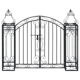 ozdobna-brama-ogrodowa-z-kutego-zelaza-czarna-122-x-205-x-100-cm