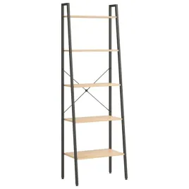stojacy-regal-drabinowy-5-poziomowy-jasnobrazowy-i-czarny-56x35x174-cm