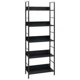 regal-5-poziomowy-drewnopochodny-i-stalowy-czarny-60x276x1585-cm
