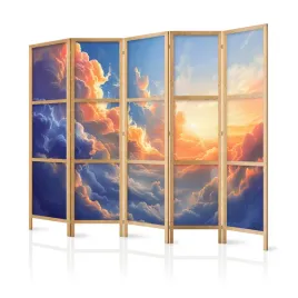 parawan-japonski-panelowy-5-czesci-zachod-slonca-pochmurne-niebo-225x172
