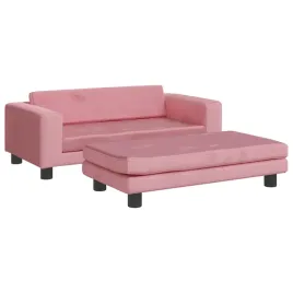 dziecieca-sofa-z-podnozkiem-aksamit-rozowa-100x50x30-cm
