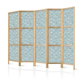parawan-japonski-panelowy-5-czesci-dla-dzieci-samoloty-chmury-niebo-225x172