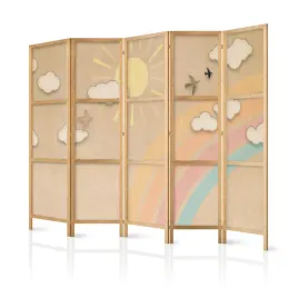 parawan-japonski-panelowy-5-czesci-tecza-slonce-dla-dzieci-boho-225x172