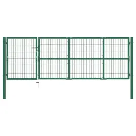 furtka-ogrodowa-stalowa-zielona-350-cm-x-100-cm-wys-slupka-150-cm