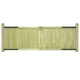 furtka-ogrodowa-z-drewna-sosnowego-150-x-100-cm-zielona-2-szt