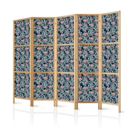 parawan-japonski-panelowy-5-czesci-male-rybki-koi-liscie-neufary-225x172