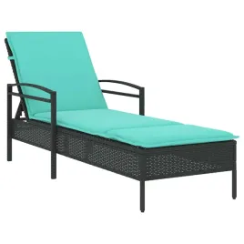 lezak-ogrodowy-czarny-z-turkusowa-poduszka-wymiary-63-x-200-x-62-81-cm