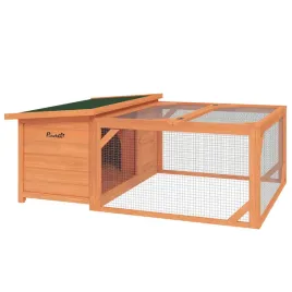 domek-dla-krolikow-pawhut-1255x100x49-cm-pomaranczowo-zielony