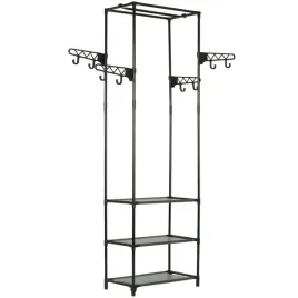 minimalistyczny-stojak-na-ubrania-z-3-polkami-i-4-haczykami-czarny-55x2