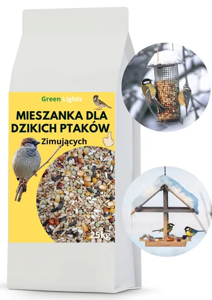 Karma Pokarm Dla Dzikich Ptaków Ziarno 25Kg ziarna mieszanka dzikie ptaki