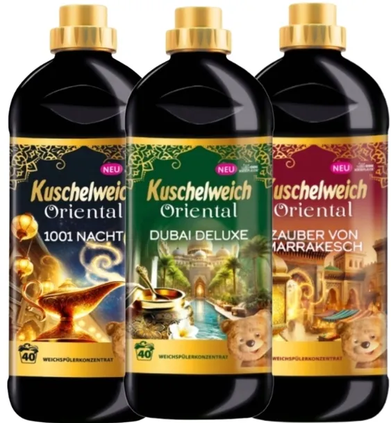 Kuschelweich Oriental płyn do płukania Dubai Zauber Nacht ZESTAW