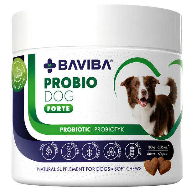 PROBIOTYK DLA PSA ANTY ŚWIĄD ALERGIE JELITA 60 TAB BAVIBA ProBioDOG