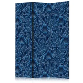 parawan-jednostronny-3-czesci-niebieskie-liscie-rosliny-styl-boho-135x172