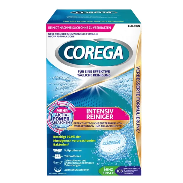 COREGA BIO Formuła Bio tabletki do czyszczenia protez zębowych 120szt