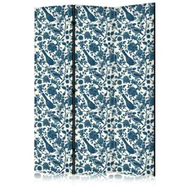 parawan-dwustronny-pokojowy-3-czesci-ptaki-roze-kwiaty-natura-boho-135x172