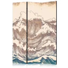 parawan-akustyczny-pokojowy-3-czesci-wzburzony-ocean-fale-retro-135x172