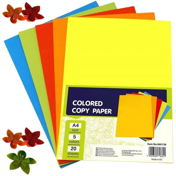 Papier kolorowy ksero A4 80g ORIGAMI MIX 100ark 20ark x 5kolorów