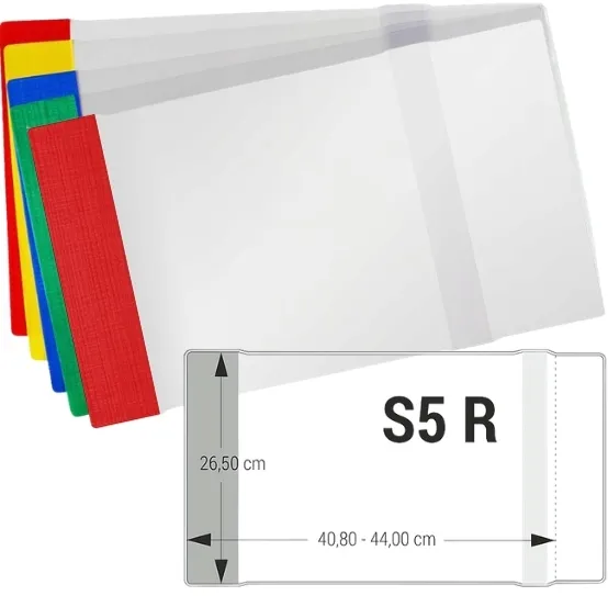 Okładka S5R regulowana 26,5cm x 40,8-44cm przezroczysta krystaliczna