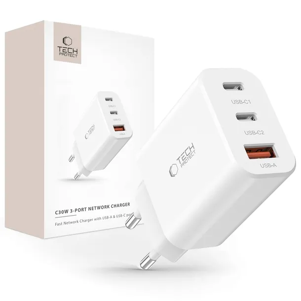 ladowarka-sieciowa-30w-tech-protect-pd-usb-c-usb-a-zlacza-usb