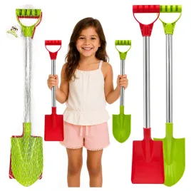 zestaw-lopatka-szpadelek-na-plaze-53-cm-metal-dla-dzieci-do-piasku-2szt