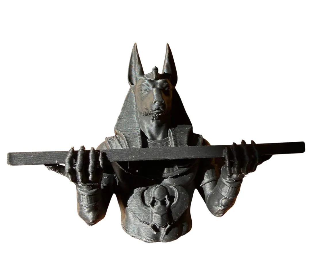 polka-scienna-egipski-anubis-czarny-mat