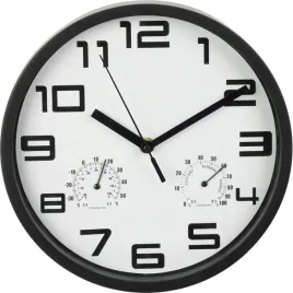 zegar-scienny-25cm-z-termometrem-bialy