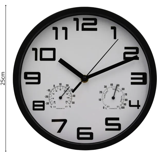 zegar-scienny-25cm-z-termometrem-bialy-stan-nowy