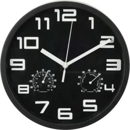 zegar-scienny-25cm-z-termometrem-czarny