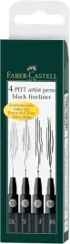 cienkopisy-faber-castell-pitt-artist-pen-zestaw-4-sztuki-xs-s-f-m-czarne