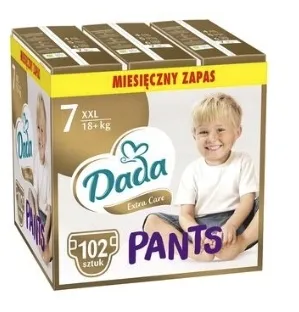 PIELUCHOMAJTKI DADA EXTRA CARE 7 PANTS XXL 102 szt NEW