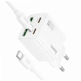 biala-ladowarka-cztery-porty-usb-c-30w-hoco-do-samsung-galaxy-m21