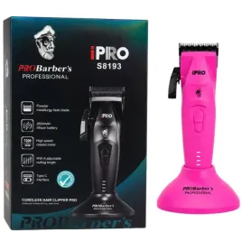ipro-probarber-s-bezprzewodowa-maszynka-do-strzyzenia-wlosow-rozowa-8193