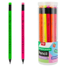 olowek-easy-kids-hb-trojkatny-z-gumka-neonowy-24-szt