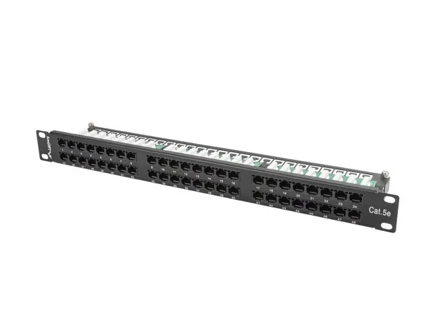 lanberg-patch-panel-48-port-1u-kat-5e-utp-czarny