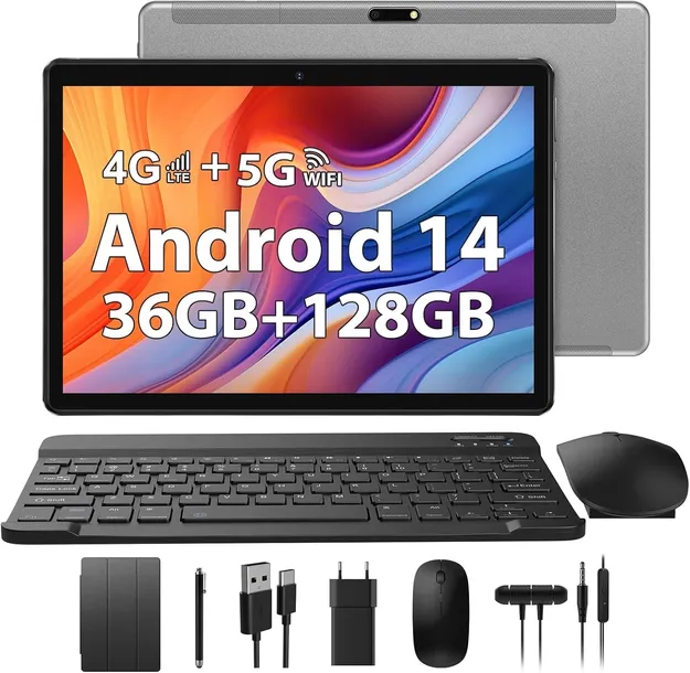 TABLET TIGERFU 10.1 Octa-core 128GB 8-Rdzeni RAM 36GB ANDROID 14 ETUI SIM