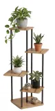 kwietnik-stojacy-stojak-na-kwiaty-5-polek-metal-loftowy-dab-craft-czarny-stan-nowy