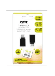 port-designs-900142-przejsciowka-do-kabli-usb-c-usb-a-czarny