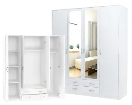 szafa-do-sypialni-z-lustrem-4-drzwi-2-szuflady-193-x168x55-bialy