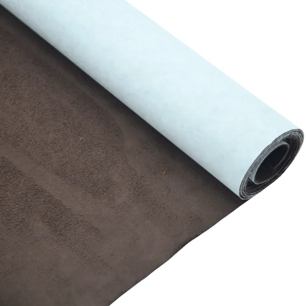 Zamsz Welur Ciemny Brązowy Premium Samoprzylepny Tapicerka OKLEINA Materiał