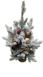 choinka-osniezona-43cm-gotowa-ubrana-bordo-zloto-szyszki