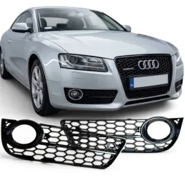 kratki-zderzaka-audi-a5-8t-2007-2011-plaster-czarny-polysk-halogenow