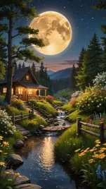 haft-diamentowy-diamond-painting-mozaika-diamentowa-domek-nad-strumykiem