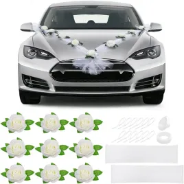 slubne-dekoracje-samochodu-na-samochod-kwiaty-na-maske-klamki-roze-na-auto