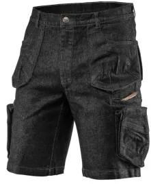 krotkie-spodenki-robocze-denim-czarne-s