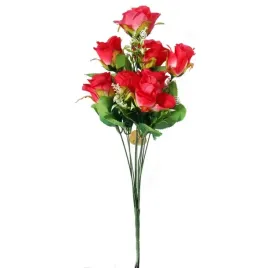 elegancki-sztuczny-bukiet-9-roz-w-ciemnym-odcieniu-rozu-dekoracja-ozdoba