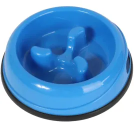 miska-plastikowa-dla-psa-spowalniajaca-jedzenie-niebieska-labirynt