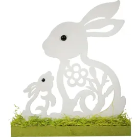 figurka-wielkanocna-dwoch-zajaczkow-z-bialej-pianki-na-drewnianej-podstawie