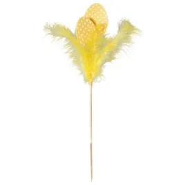 pik-jajka-dekoracyjne-z-piorkami-zolte-28-cm-ozdoba-wielkanocna-do-stroika