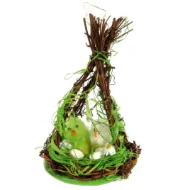 wielkanocna-dekoracja-kurki-z-jajkami-w-szalasie-18cm-zielone-swieta-ozdoba