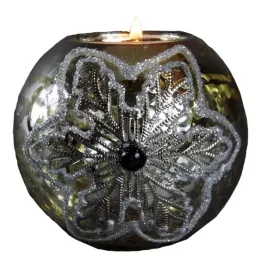 swiecznik-szklany-zdobiony-brokatem-w-kolorze-starego-srebra-7x8cm-ozdoba